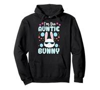 Conejo de Pascua Familiar a Juego Floral I'm The Auntie Bunny Sudadera con Capucha