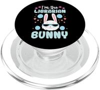 Conejo de Pascua Familiar a Juego Floral I'm The Librarian Bunny PopSockets PopGrip para MagSafe
