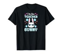 Conejo de Pascua Familiar a Juego Floral I'm The Teacher Bunny Camiseta