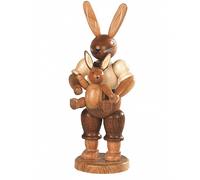 Conejo de Pascua papá conejo con hijo, 11 cm. de alto, natural,.. MU 42162 nuevo