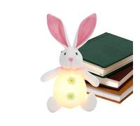 Conejo De Pascua - Peluche LED, Animal De Peluche Iluminado, Conejo De Dibujos Animados Hecho A Mano, Decoración Encantada De Vacaciones Linda | Decoración De Oficina De Pascua Portátil, Para