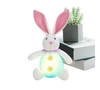 Conejo De Pascua - Peluche LED, Animal De Peluche Iluminado, Conejo De Dibujos Animados Hecho A Mano, Decoración Encantada De Vacaciones Linda | Decoración De Oficina De Pascua Portátil, Para