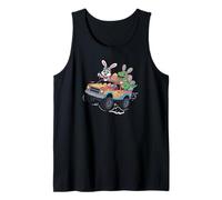 Conejo de Pascua y T-Rex Monster Truck Funny Boys Digger Camiseta sin Mangas