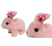 Conejo de peluche conejo con verso camina saltar ziga suave cola conejo moviéndose juguete interactivo caminante sonidos movimiento Conejo Niños Caminante Cachorro Bunny Electrónico