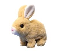 Conejo De Peluche Eléctrico: Juguete Animado Que Salta, Animal Suave Interactivo, Conejito Con Sonido, Figura Electrónica De Mascota Tierna, Función De Movimiento Atractivo | Regalo Navideño Para Novi