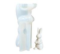 Conejo de silicona Mold, Candle Casting Form, Resin Clay Shape Tool, Decorative Bunny Mold Kit, Crafting Ornament Maker for Party Birthday Celebration Home Decor Dinner Table Bookshelf Use
