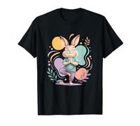 Conejo de Yoga Meditación Pose Calma Conejo Feliz Camiseta