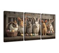 Conejo DIY 5D Kit de Pintura de Diamante Completo para Adultos 60x90cm, Pascua de Resurrección Diamond Painting Redondo Rhinestone de Punto de Cruz Arte Manualidades Decor de Pared del Hogar 2S-562