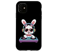 Conejo DJ Animado Tocadiscos Corazón Carcasa para iPhone 11