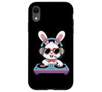 Conejo DJ Animado Tocadiscos Corazón Carcasa para iPhone XR