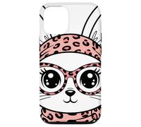 Conejo Estampado Leopardo Gafas Diadema Rosa Pascua Bunny Carcasa para iPhone 12/12 Pro