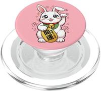 Conejo japonés de la Suerte Maneki Neko Parodia Anime Bunny PopSockets PopGrip para MagSafe