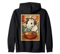 Conejo Kawaii Gamer Funny Ramen Retro Japanese Bunny Gaming Sudadera con Capucha