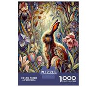 Conejo Laberinto Floral 1000 Piezas Clásico Arte del jardín laberíntico Paquete De Puzzle, Cartón Premium - Hit Entre Los Mayores, Regalo De Inauguración, Diversión En Casa O Fiestas 52x38cm/1000pcs