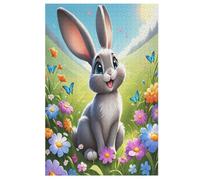 Conejo lindo rompecabezas niños 1000pcs, rompecabezas de madera - Kit de bricolaje Relax juegos para adolescentes y adultos regalos 78×53cm