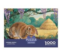 Conejo Lop Holandés 1000 Piezas De Rompecabezas para Adultos, Puzzle Idílico Encantado Adultos, Juego De Rompecabezas De Habilidad Difícil De Completar 70x50cm/1000pcs