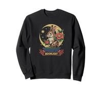 Conejo Luz de la Luna Camelia Estrellas Bonsai Noche Sueño Sudadera