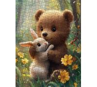 Conejo Oso Puzzle 5000 Piezas, Rompecabezas Adultos Puzzle, Desafiante Puzzles de Decoración Juego de, Entretenimiento Juego Educativo para Toda la Familia, para Regalo Decoración DX0YL7-975