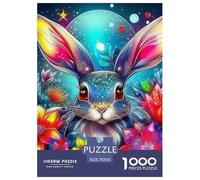 Conejo Puzzle 1000 Piezas para Adultos Y Niños Rompecabeza Entretenimiento Creativo Multicolor Obra De Arte De Juego De Manos 70x50cm/1000pcs