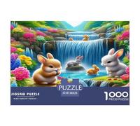 Conejo Puzzles Imposible,desafío for Adults Absolutamente Impresionante Juego EduGatoivo 1000 Piezas Obra De Arte De Juego De para Adultos Y Niños Mayores De 12 Años 38x26cm/1000pcs