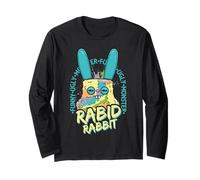 Conejo Rabid Budgie Fuggler Divertido Monstruo Feo Manga Larga