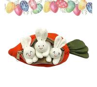 Conejo Relleno con Zanahoria, de Felpa de Zanahoria, Juguete con Cremallera para niños, 7,48 x 1,97 x 1,97 Pulgadas, para Suministros de Vacaciones, decoración de Pascua, hogar y Viajes, b