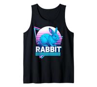 Conejo Retro Vintage Synthwave Estética Amante De Mascotas Camiseta sin Mangas