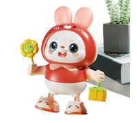 Conejo Robot | Con 48 Canciones Canta y Baila Mascota | Juguete Conejo Interactivo Peluche Automático - Para Entrenar El Levantamiento Cabeza Niños Niño Niño Estante Libros Cuna