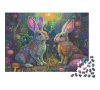 Conejo Rompecabezas 1000 Piezas Decoración Familiar Papel DIY Adultos Niños +14 Años Regalo Navidad Coloridos 52x38cm/1000pcs
