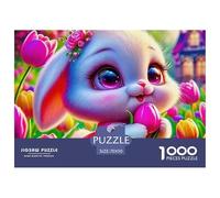 Conejo, Rompecabezas De 1000 Piezas, Juego Cooperativo Que Refuerza Espíritu De Equipo Y Comunicación Entre Padres E Hijos, Pasatiempo Agradable para Pasar Tiempo De Calidad Juntos, Apto para Mayores