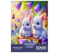 Conejo Rompecabezas Imposible,desafío for Adults Animales de Dibujos Animados Entretenimiento Creativo 1000 Piezas Obra De Arte De Juego De para Adultos,Regalos A Partir De 14 Años 38x26cm/1000pcs