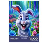 Conejo Rompecabezas Imposible,desafío for Adults Animales de Dibujos Animados Juego EduGatosivo 1000 Piezas Obra De Arte De Juego De para Adultos, Regalos A Partir De 14 Años 38x26cm/1000pcs