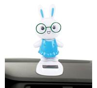 Conejo solar - 3,94 x 2,36 x 1,97 pulgadas simpáticos juguetes bailantes de energía solar | Juguetes oscilantes alimentados para decoración interior de coche, de mesa, decoración