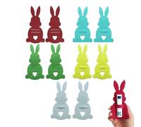 Conejos de Pascua de Fieltro para Regalo Creativo - 10 Unidades, Colores Vivos y Tamaños Variados, Regalos de Dinero para Pascua, Decoración Festiva, 4.7 x 2.5 Pulgadas
