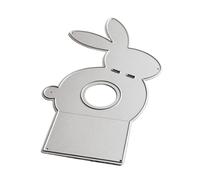 Conejos de Pascua Troqueles de corte de metal Plantillas Moldes Plantillas de relieve Troqueladas para álbumes de recortes Fabricación de tarjetas Decoraciones Conejos de Pascua Troquelados