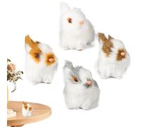 Conejos de peluche lindos y realistas, conejo de simulación,Figuras en miniatura de conejo de peluche | Conejo realista de peluche, Figuras realistas de conejos peludos, Figuras en miniatura de lapi