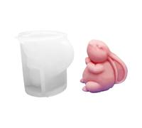 Conejos de silicona con forma de conejo, fácil limpieza, suministros detallados para hacer Pascua, conejos de silicona