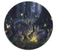 Conejos del Bosque Puzzle de 1000 Piezas Puzzle para Adultos Luciérnagas Papel Relajación Hogar Regalo 1000pcs (67.5x67.5cm)