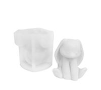 Conejos - Herramientas de liberación fácil para hacer manualidades - Silicona tridimensional en forma de conejo, para adornos de mesa, decoración del hogar, fabricación de chocolate y yeso