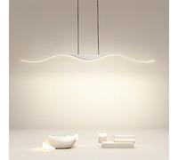 CONERY Lámpara Colgante de Onda Blanca Lámpara LED única Lámpara Colgante LED Moderna para el hogar Decoración de iluminación de Aluminio Iluminación Interior Minimalista Regulable Adecuado para