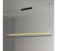 CONERY Lámpara Colgante Larga Negra Decoración Moderna para el hogar Accesorios de iluminación de suspensión LED Araña LED de Hierro Iluminación Colgante Regulable