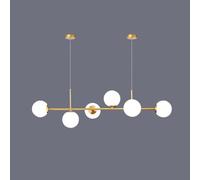 CONERY Lámpara Colgante Moderna E27 con Forma de Globo, Ajustable, 6 Luces/8 Luces, lámpara Colgante de Cristal nórdico, Montaje semiempotrado, lámpara Colgante para Comedor, Pasillo, Dormitorio