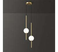 CONERY Lámpara de techo colgante de latón H65 con alambre ajustable para comedor, sala de estar, dormitorio, entrada, lámpara colgante creativa de una sola cabeza, pantalla de vidrio, iluminación inte