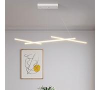 CONERY Lámpara LED con botón pulsador, lámpara Colgante LED Larga Creativa, iluminación Interior Minimalista, lámpara Colgante de Hierro y Silicona Regulable, iluminación contemporánea Ajustable
