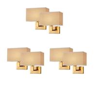 CONERY Paquete de 2 Apliques de Pared de Tela Suave, Lámpara de Montaje en Pared, de Noche, de Hierro Antioxidante para Sala de Estar y Dormitorio