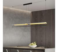 CONERY Twin Head Long Pendant Light 3000-6000K LED Chandelier Minimalist LED Lámpara Colgante Regulable Modern LED Fixture Illumination Iron Home Decor Adecuado para Restaurante Bar Pavilion