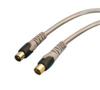 Conexión antena tv de alta calidad gris/dorado 3 m electro dh 36.990/
