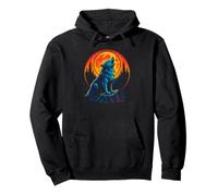 Conexión Celestial Lobo, Animal Espiritual Sudadera con Capucha