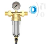Conexión de 6 puntos de 1 pulgada, filtro de latón para retrolavado, filtro de agua reutilizable, filtro de sedimento spin-down reutilizable, prefiltro de agua con finura de filtro de 40 μm, filtro de