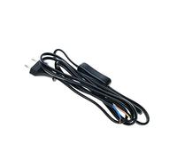 Conexión de alimentación con Interruptor pasante/Bipolar y Cable de 2m (Negro)